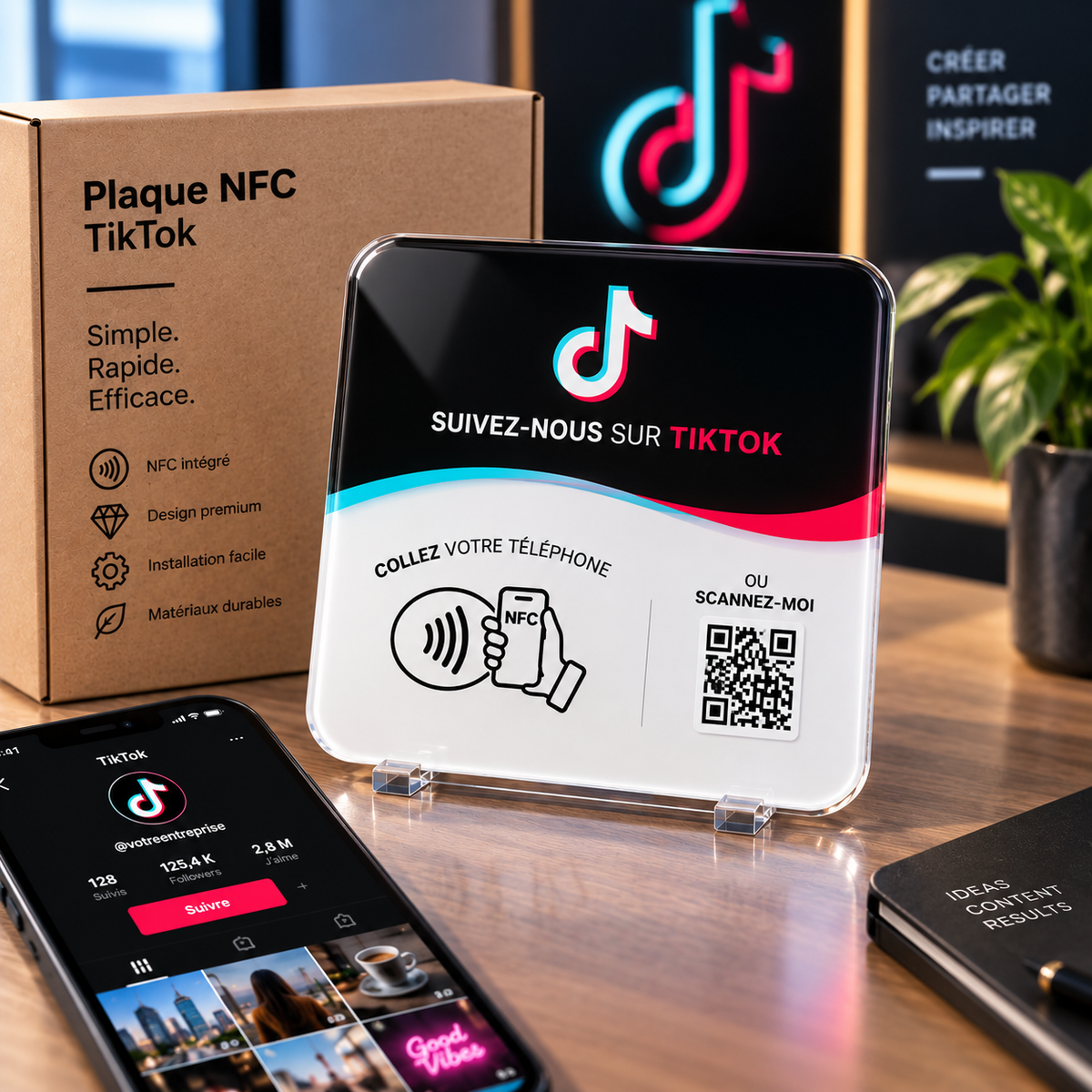 Plaque NFC TikTok