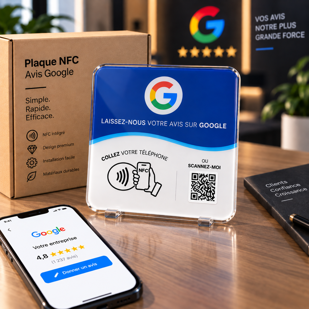 Plaque NFC Google